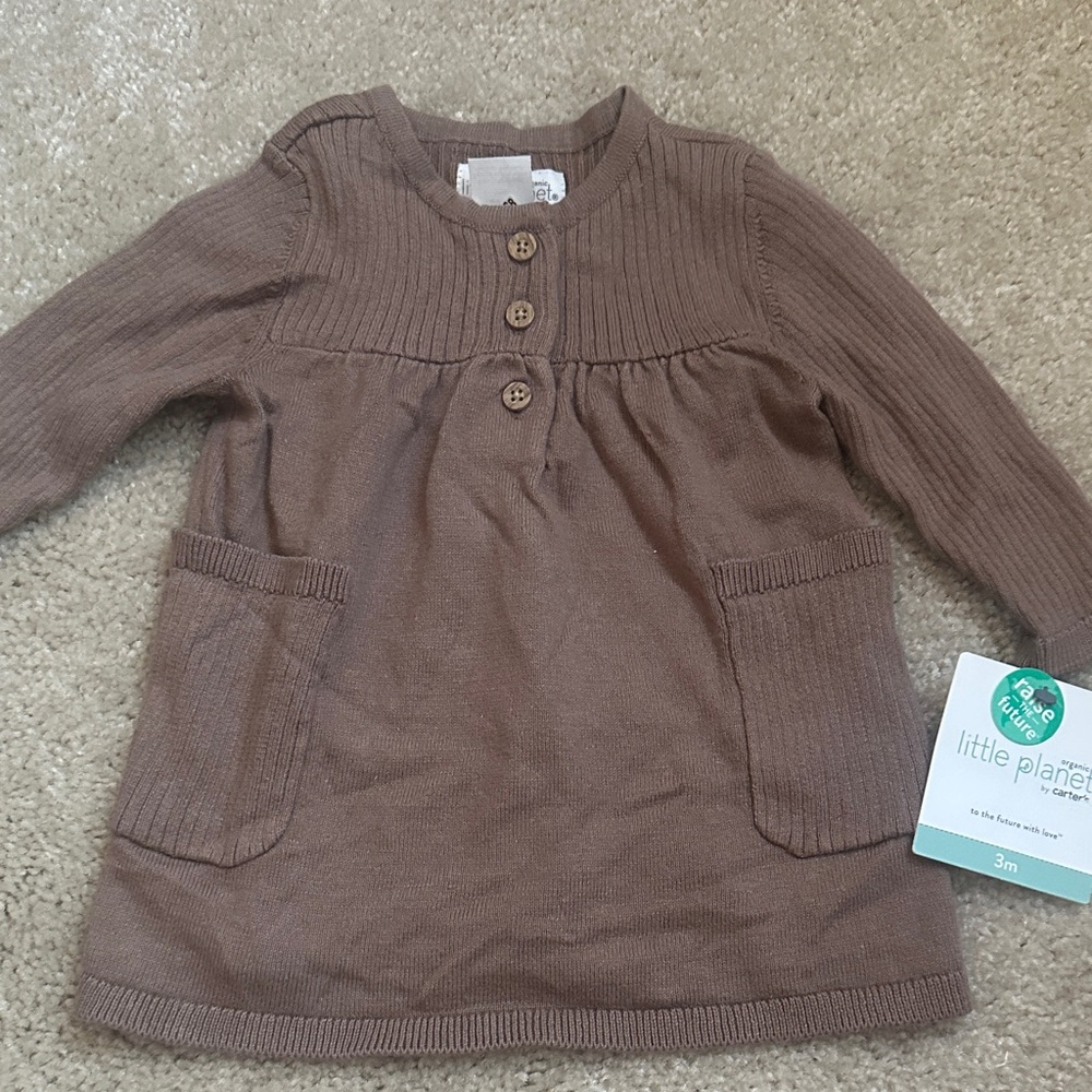 Little Planet Knit Baby Dress